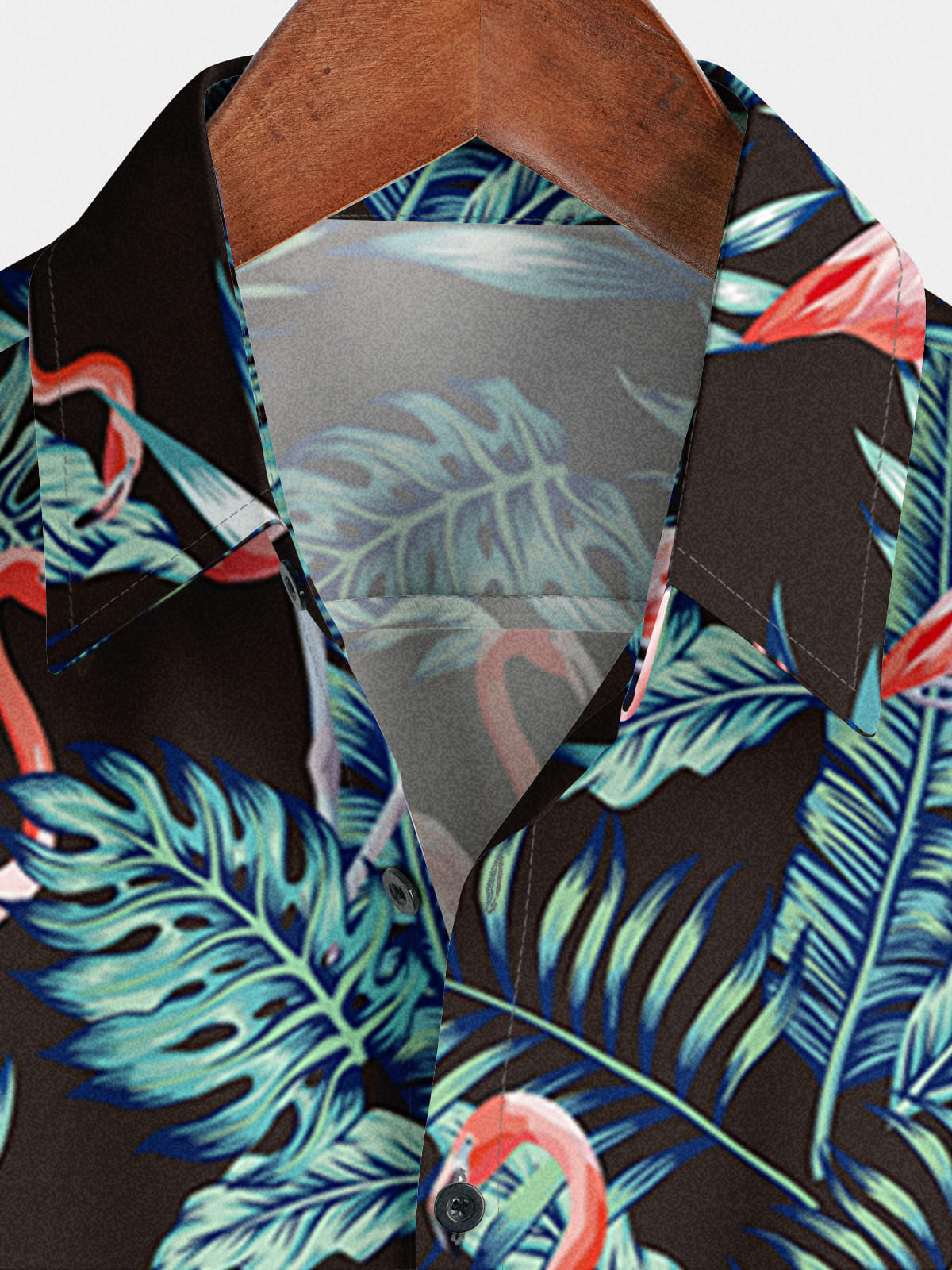 Men's Flamingo Print Short Sleeve Shirt