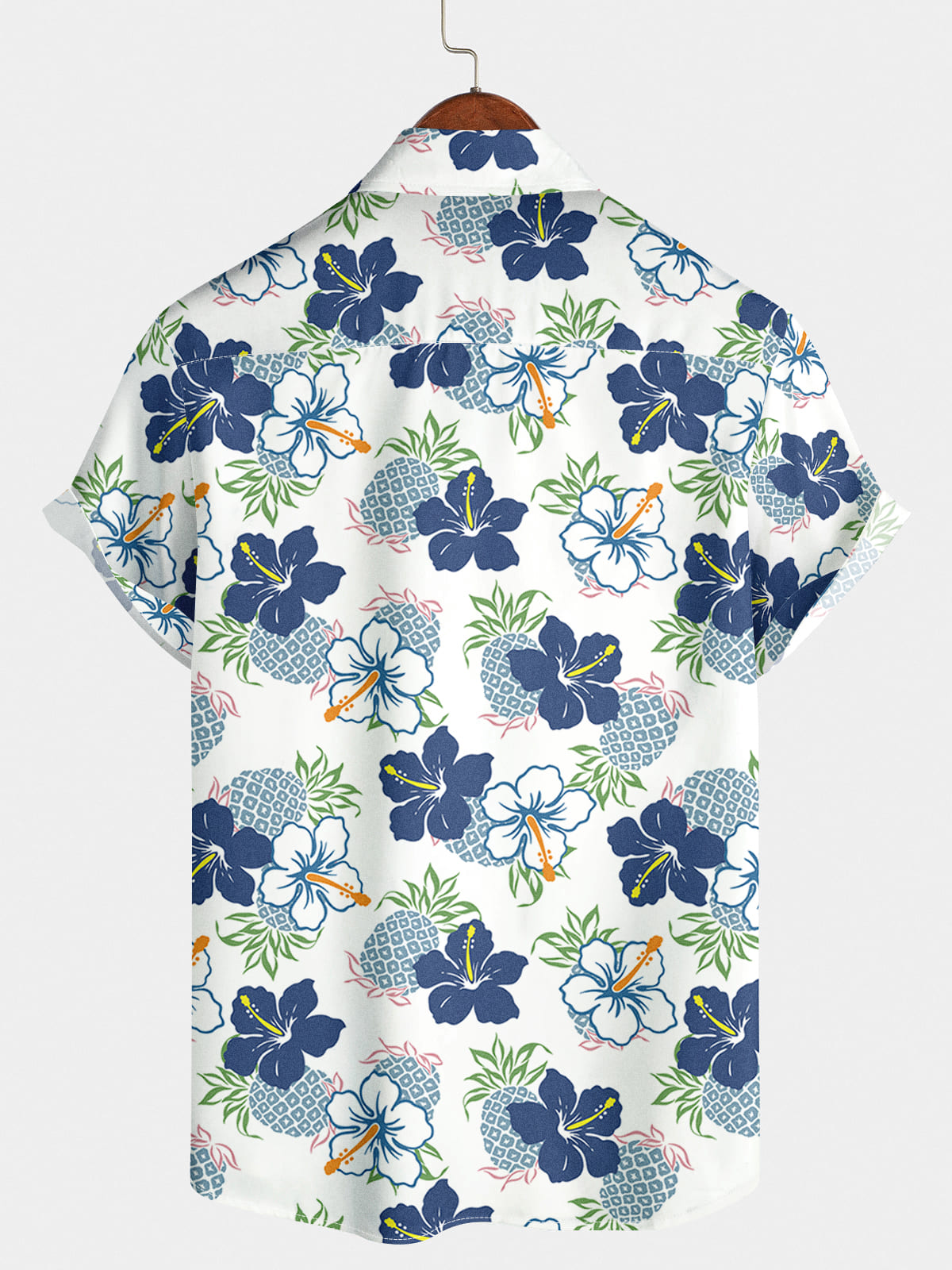 Chemise à manches courtes à motif ananas pour hommes