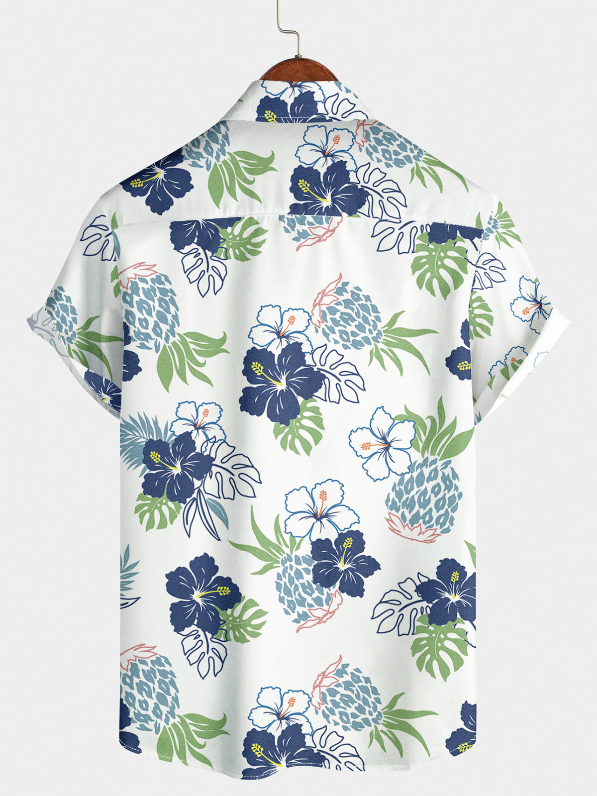 Chemise à manches courtes à imprimé floral pour hommes