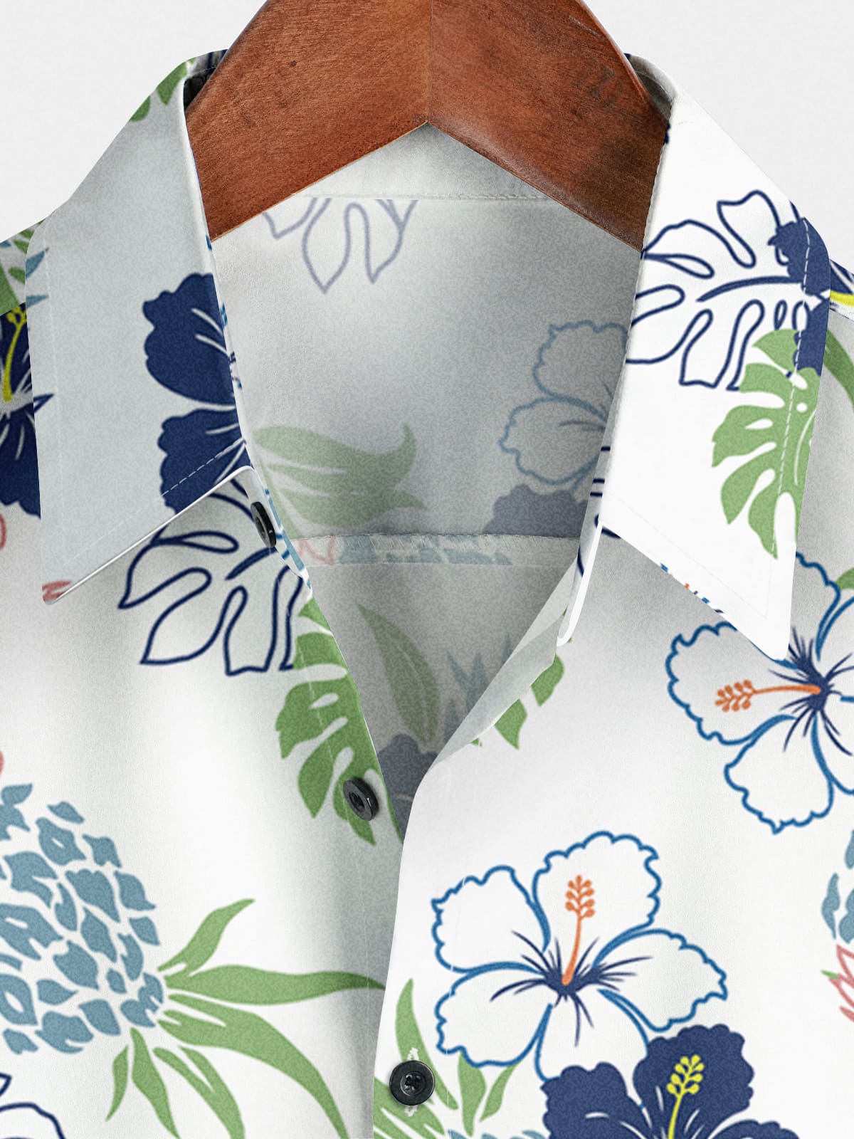 Chemise à manches courtes à imprimé floral pour hommes