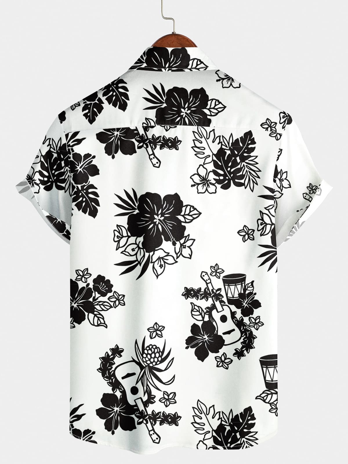 Chemise à manches courtes décontractée à fleurs pour hommes