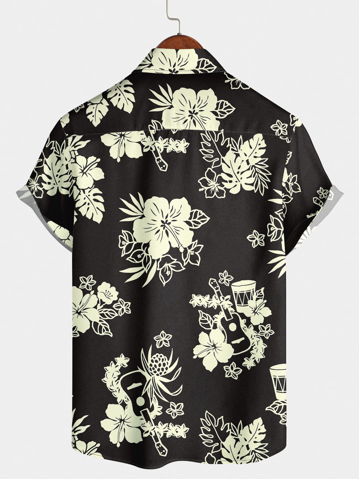 Chemise à manches courtes décontractée à fleurs pour hommes