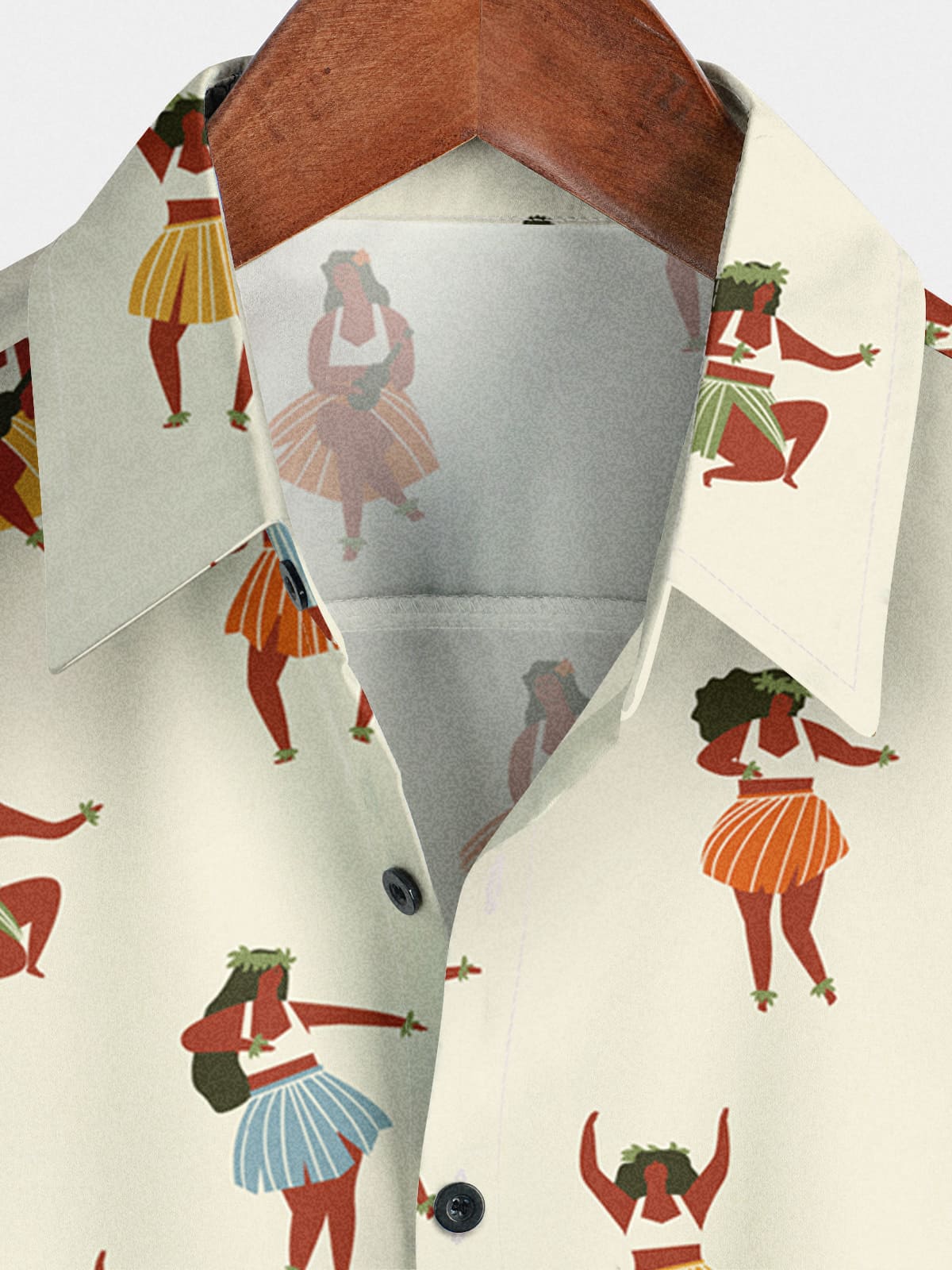 Chemise à manches courtes imprimée Hula Girl pour hommes