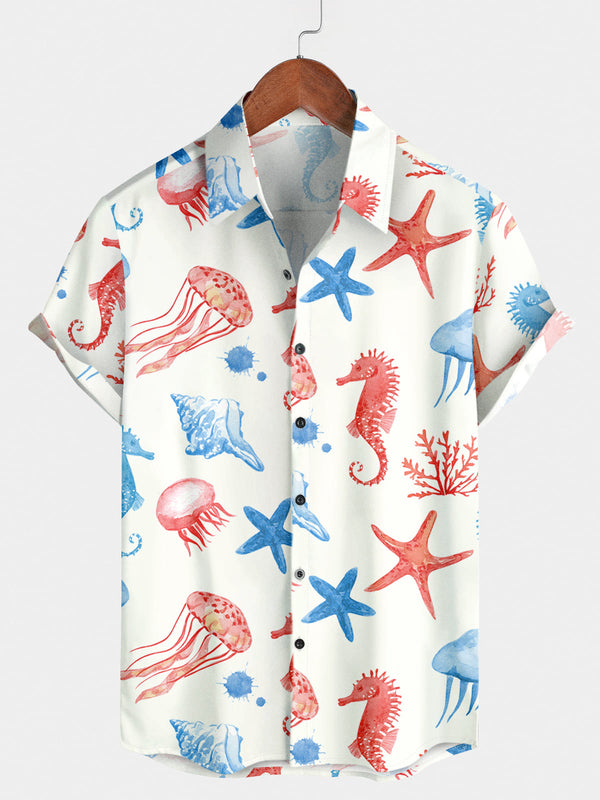 Camicia a maniche corte da uomo Jellyfish Holiday