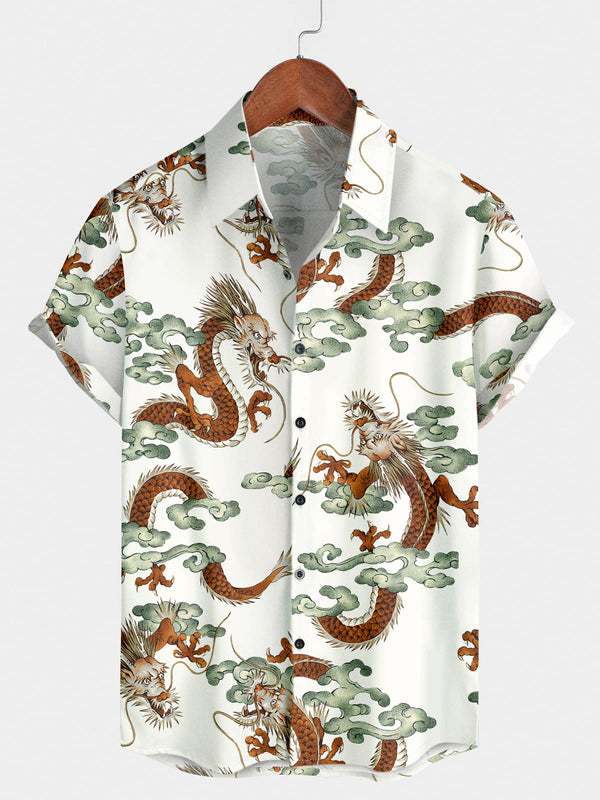 Men's Dragon Holiday Short Sleeve Shirt