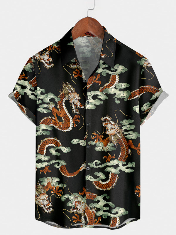 Men's Dragon Holiday Short Sleeve Shirt