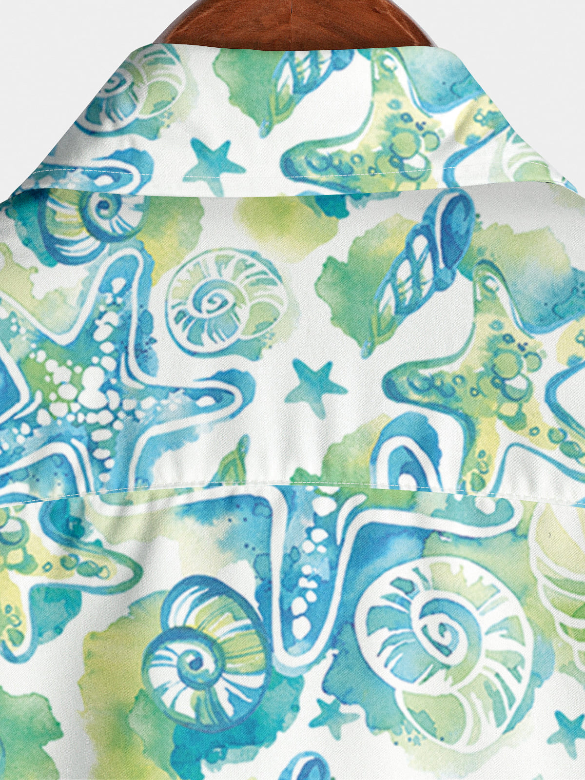 Men's Starfish Print Short Sleeve Shirt