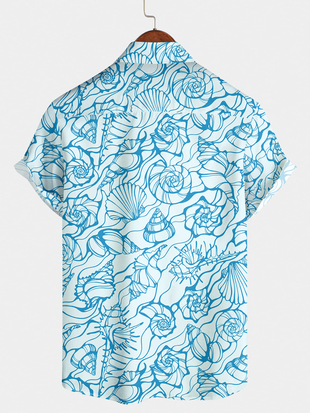 Men's Conch Print Short Sleeve Shirt