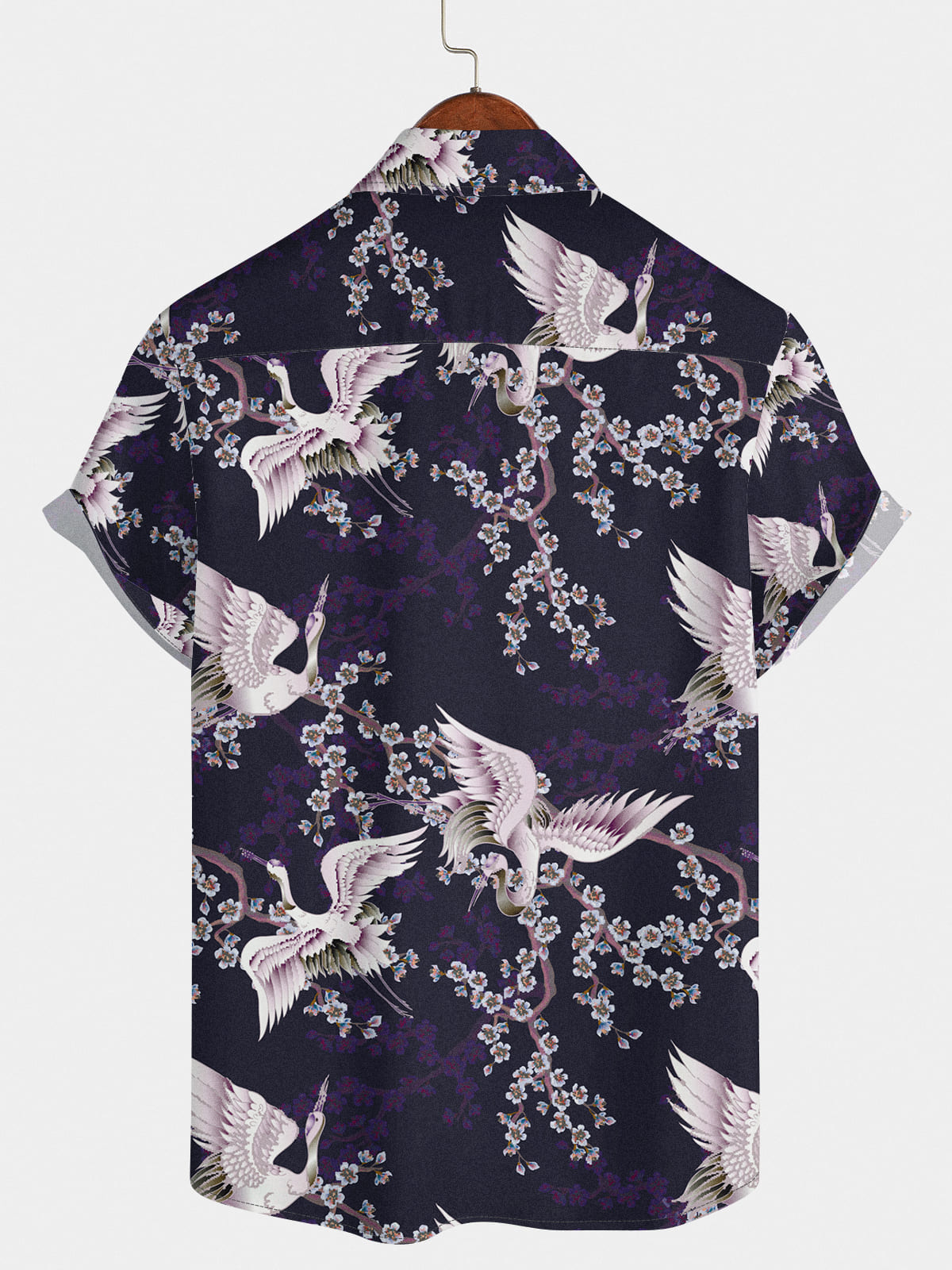 Chemise à manches courtes Crane Sakura pour hommes