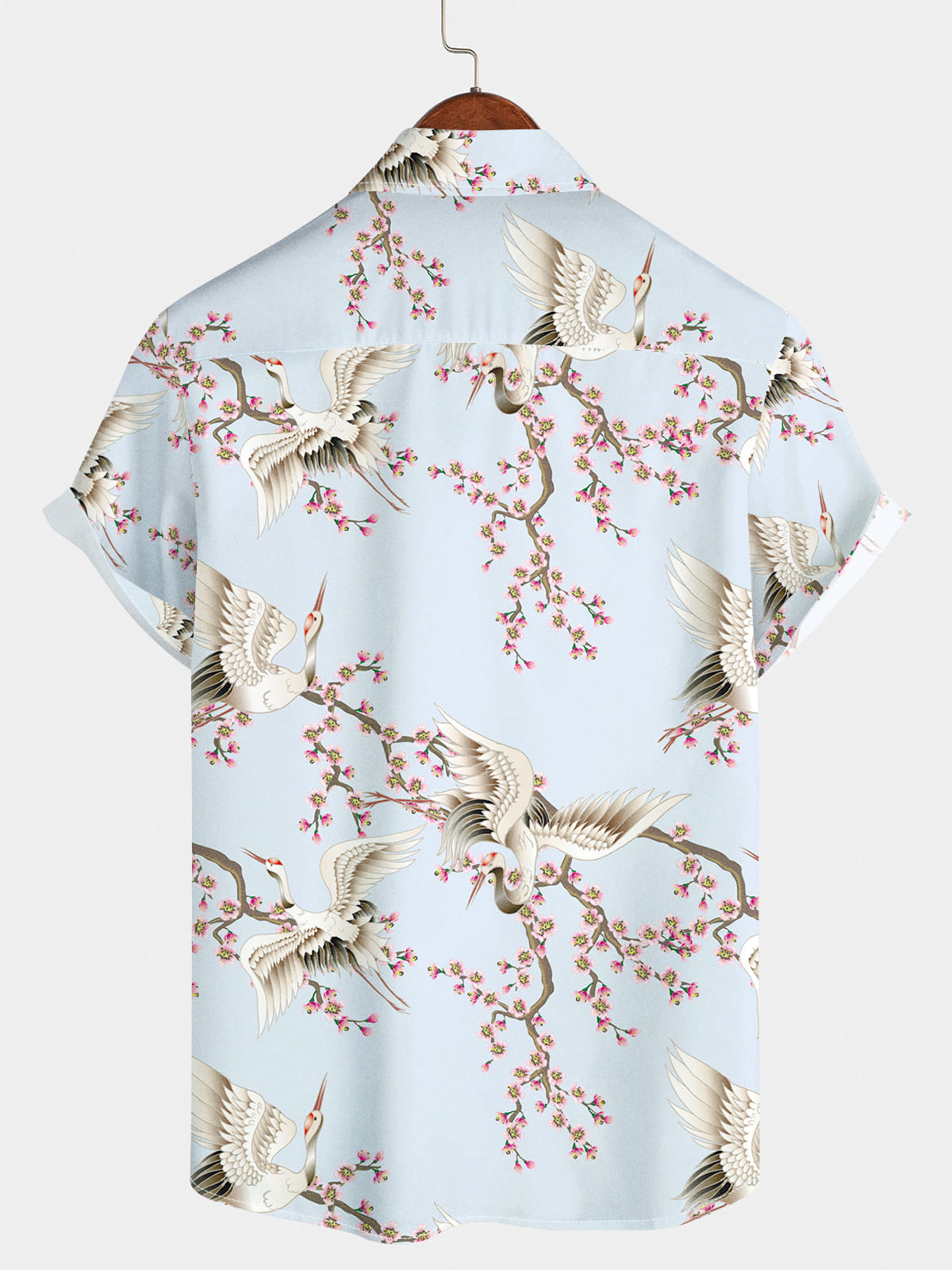 Chemise à manches courtes Crane Sakura pour hommes