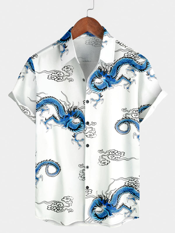 Men's Dragon Casual Short Sleeve Shirt