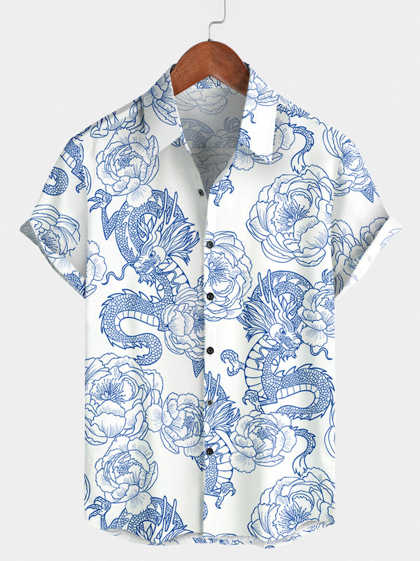 Men's Dragon Holiday Short Sleeve Shirt