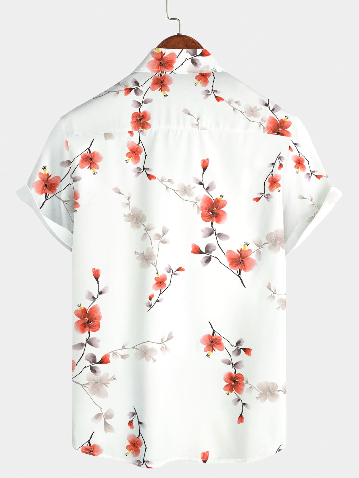 Men's Floral Print Short Sleeve Shirt