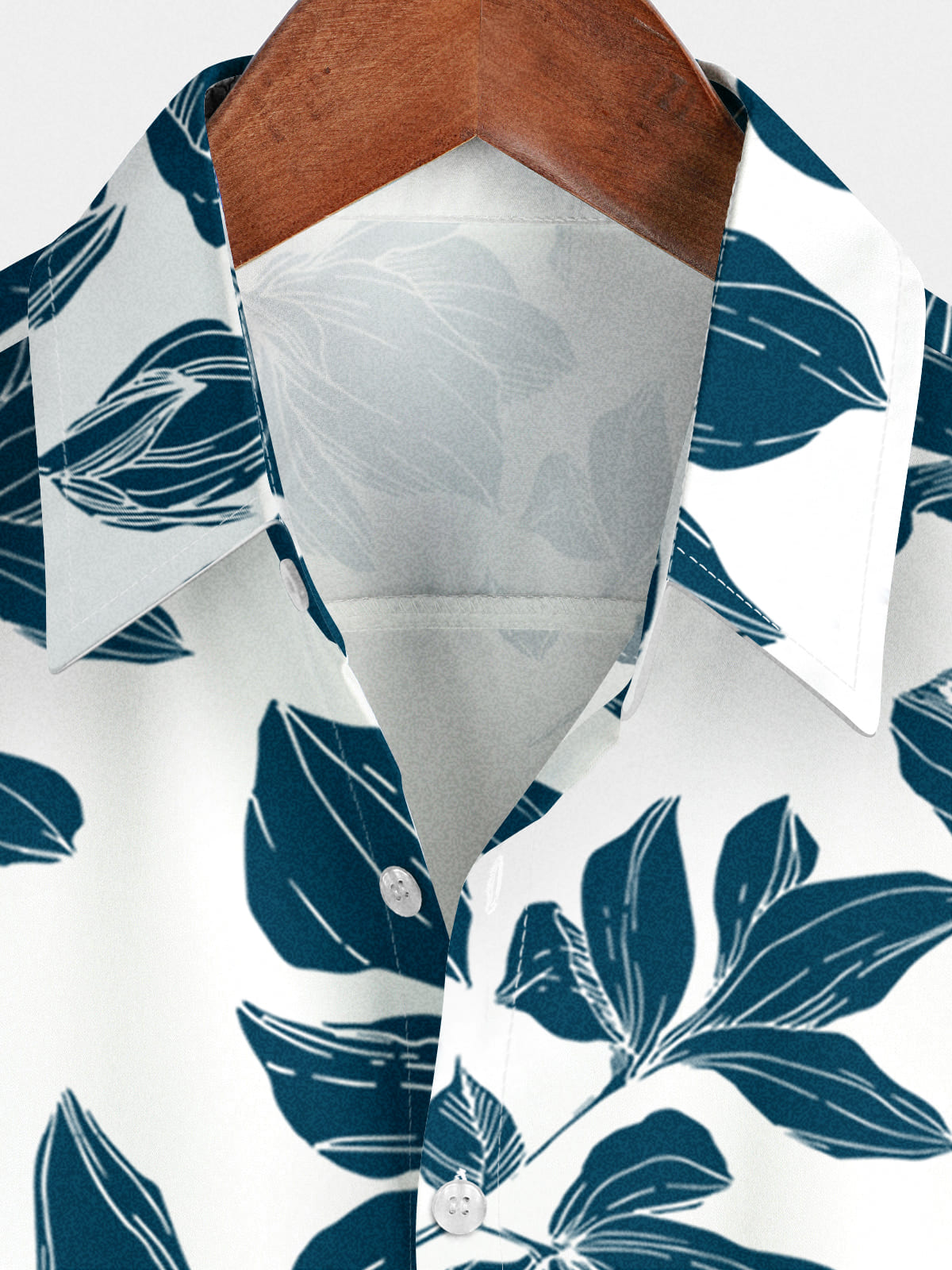 Men's Leaf Print Short Sleeve Shirt