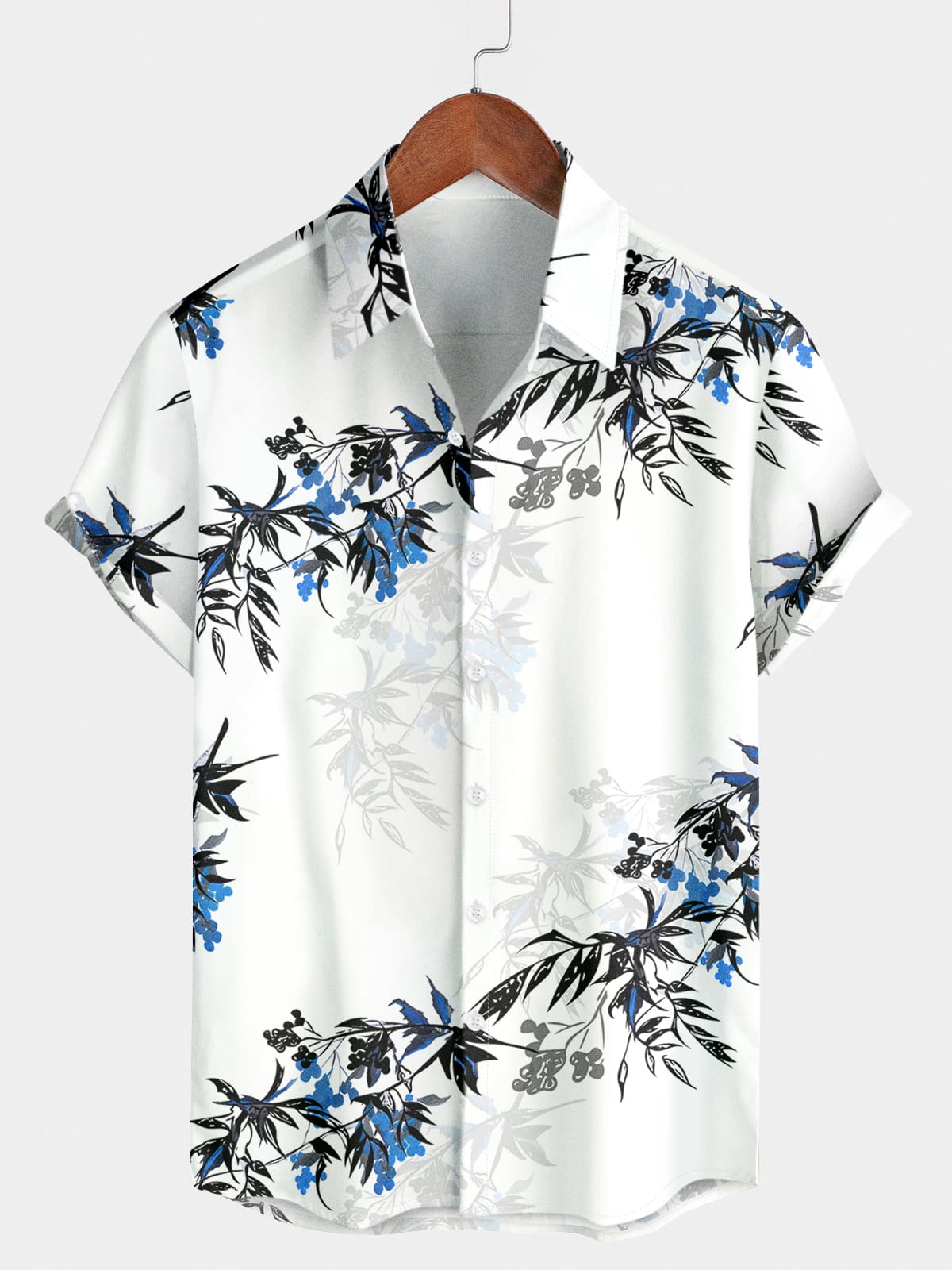 Men's Floral Casual Short Sleeve Shirt