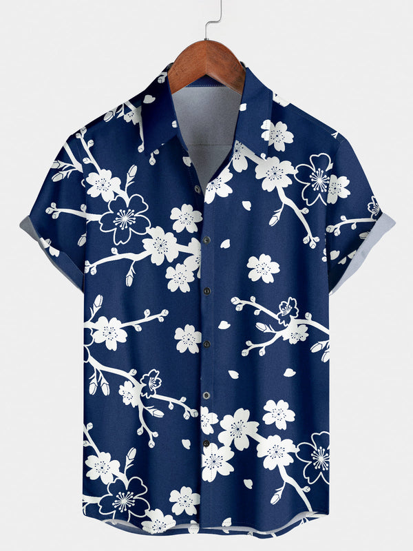 Men's Floral Hawaiian Short Sleeve Shirt