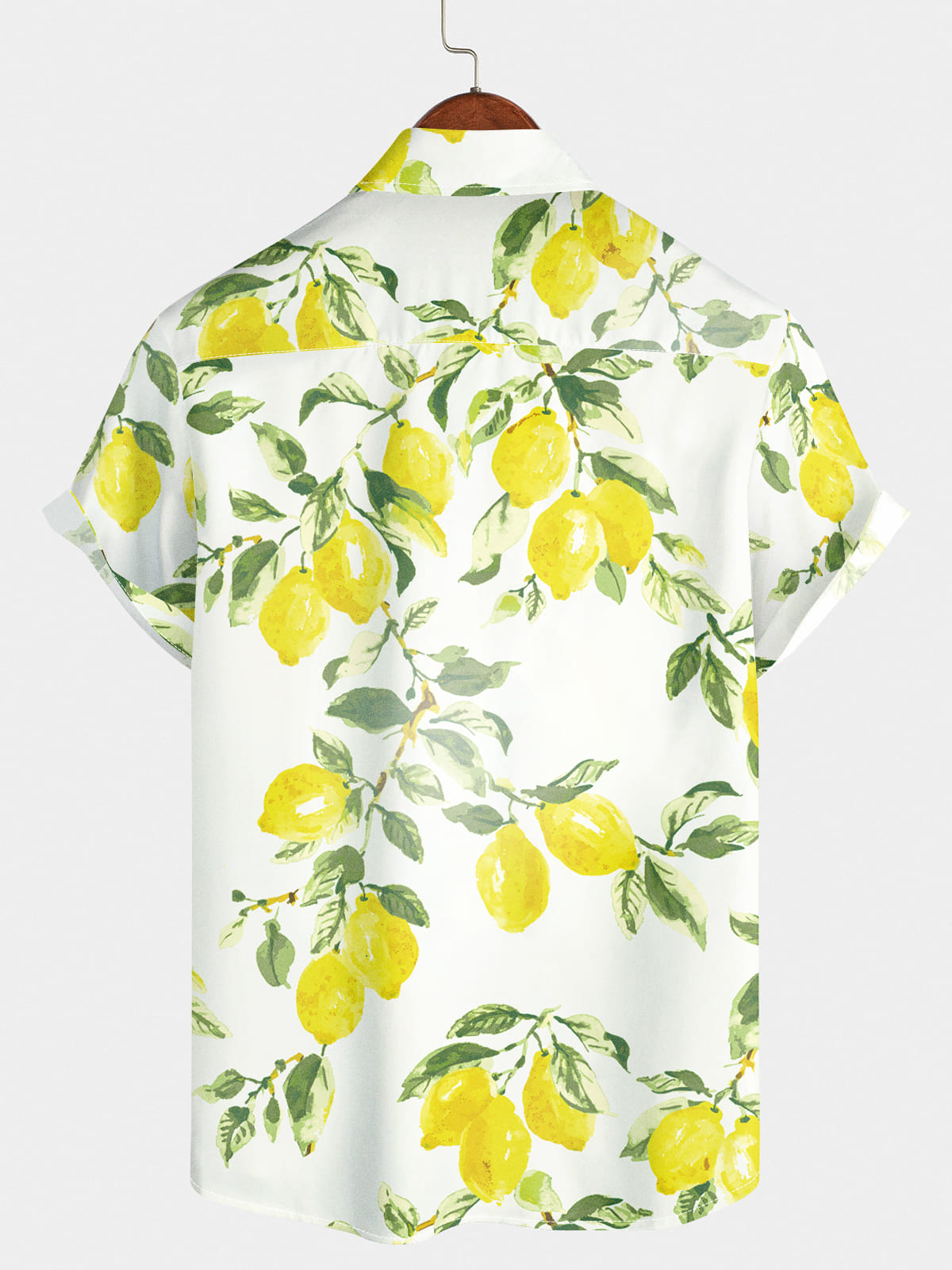 Men's Lemon Print Short Sleeve Shirt