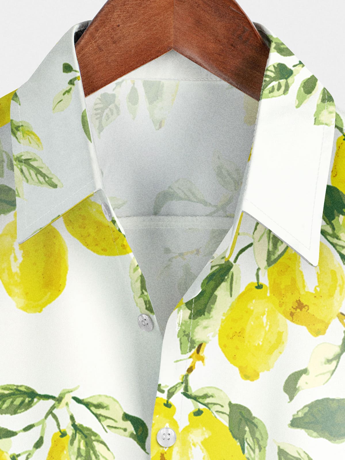 Men's Lemon Print Short Sleeve Shirt