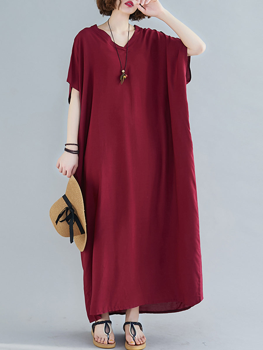 Solid Plus Size Casual Dress