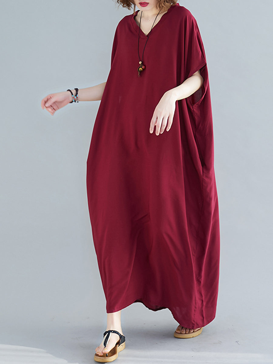 Solid Plus Size Casual Dress