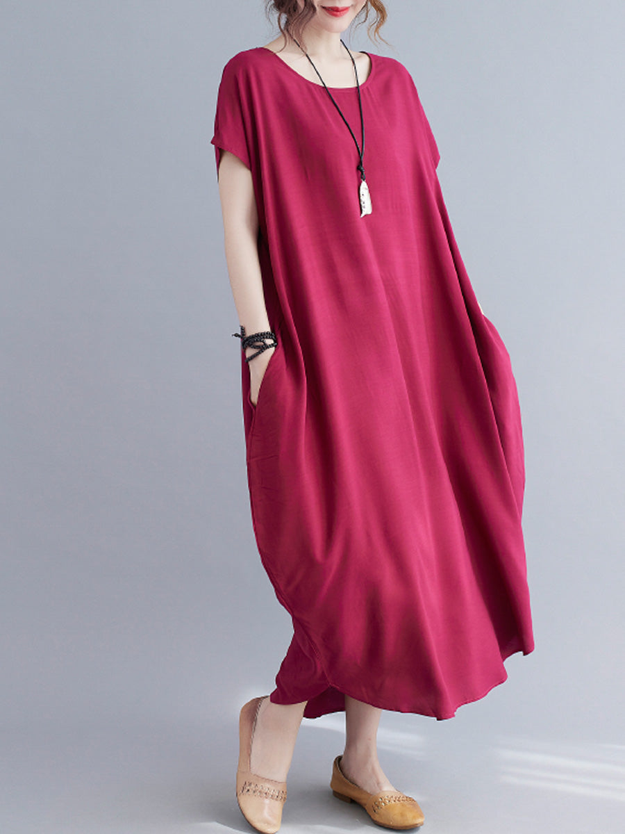 Oversized Solid Color Dress