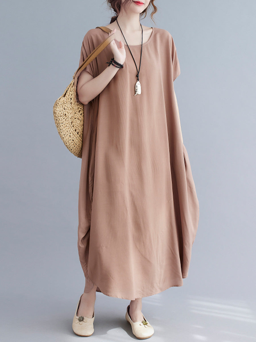 Oversized Solid Color Dress