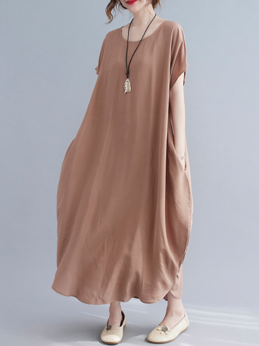 Oversized Solid Color Dress