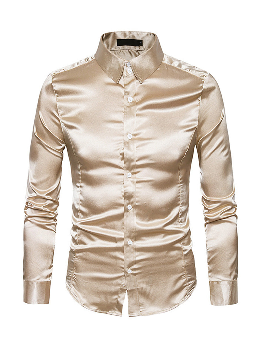 Men's Solid casual Long Sleeve Shirt