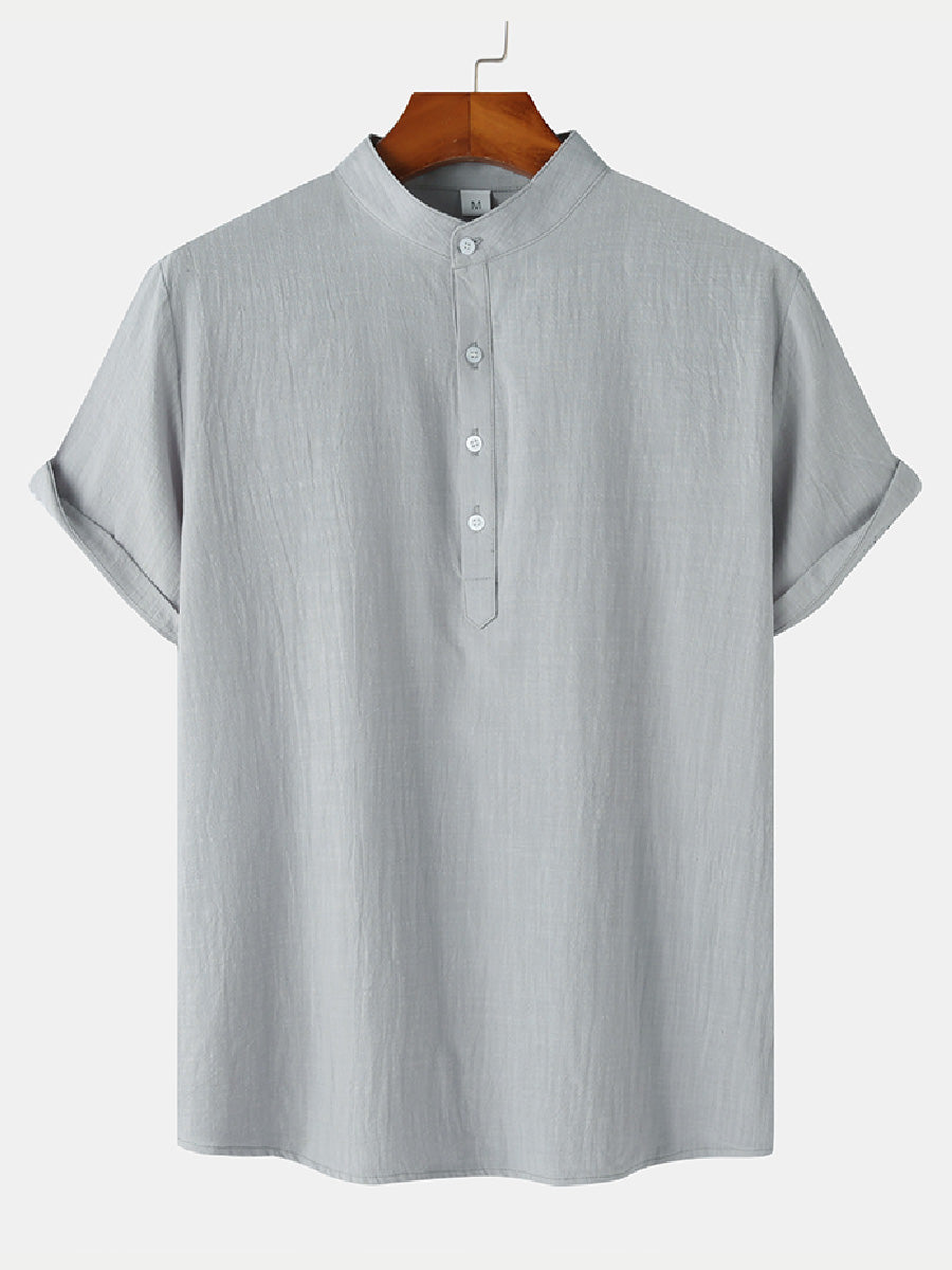 Chemise à manches courtes en coton Beach pour homme