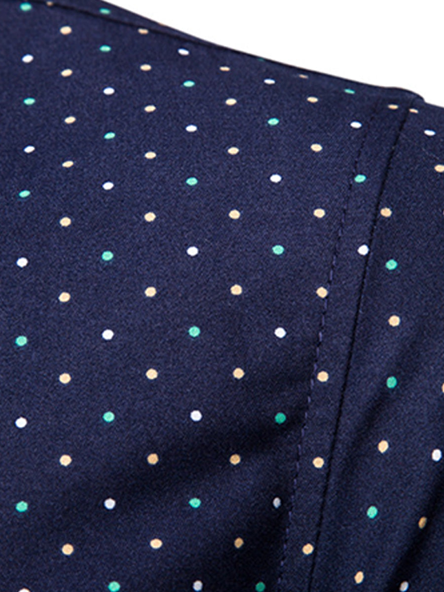 Men's Polka dot Long Sleeve Shirt