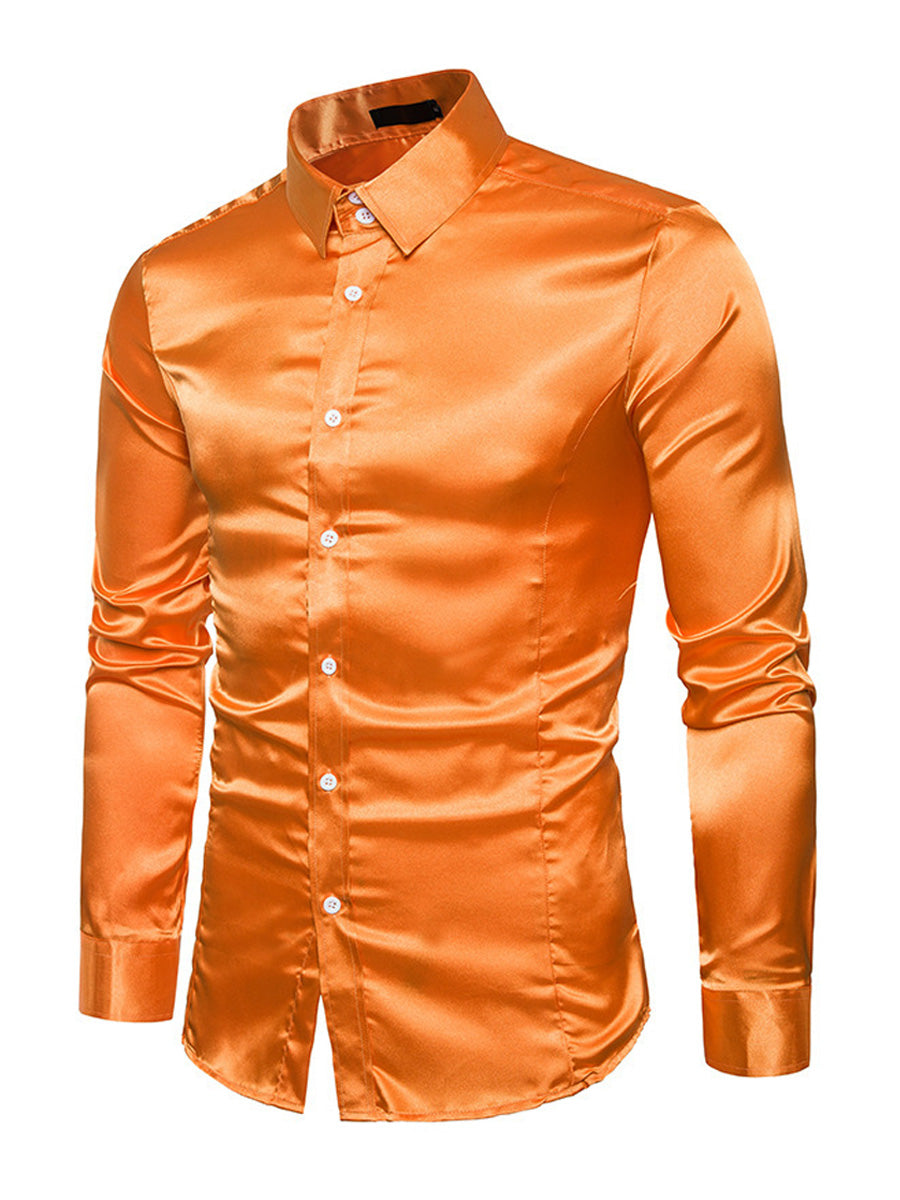 Men's Solid casual Long Sleeve Shirt