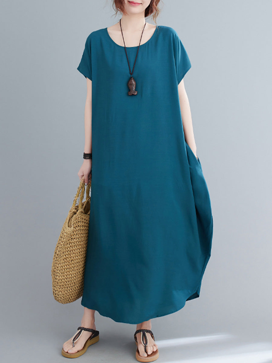 Oversized Solid Color Dress