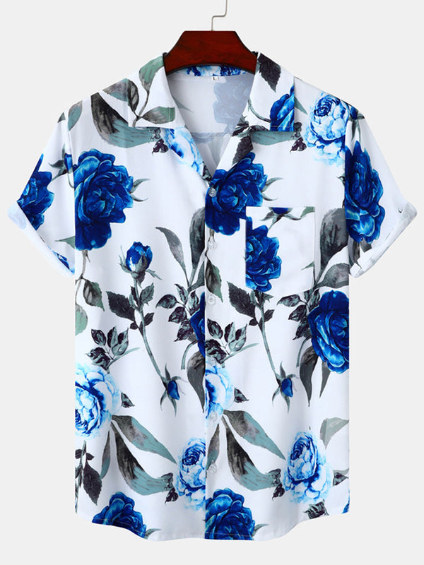 Chemise hawaïenne à manches courtes pour homme