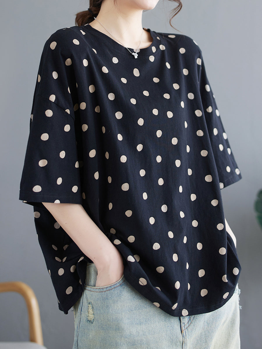 Polka dot oversized shirt