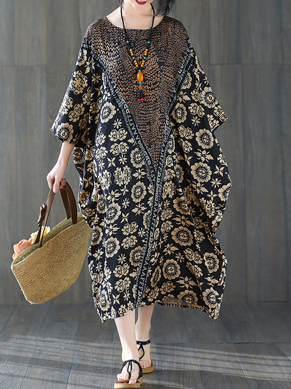 Casual Print Large Dress