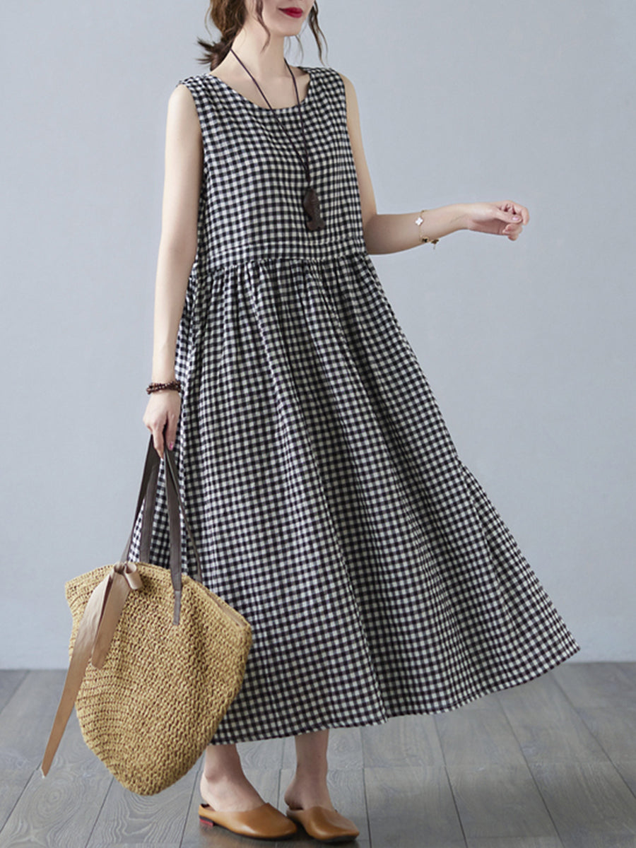 Checkered Tank Top Dress