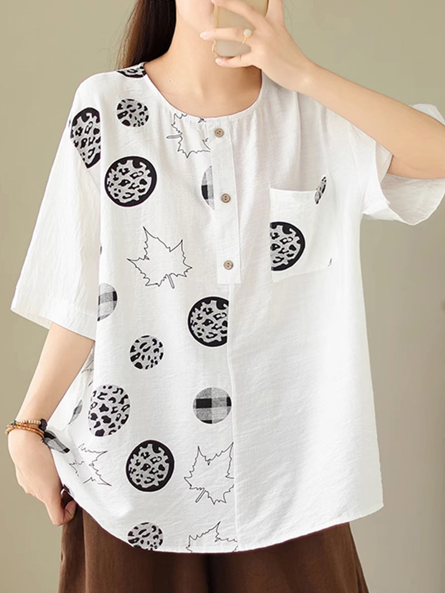 Minimalist printed casual shirt