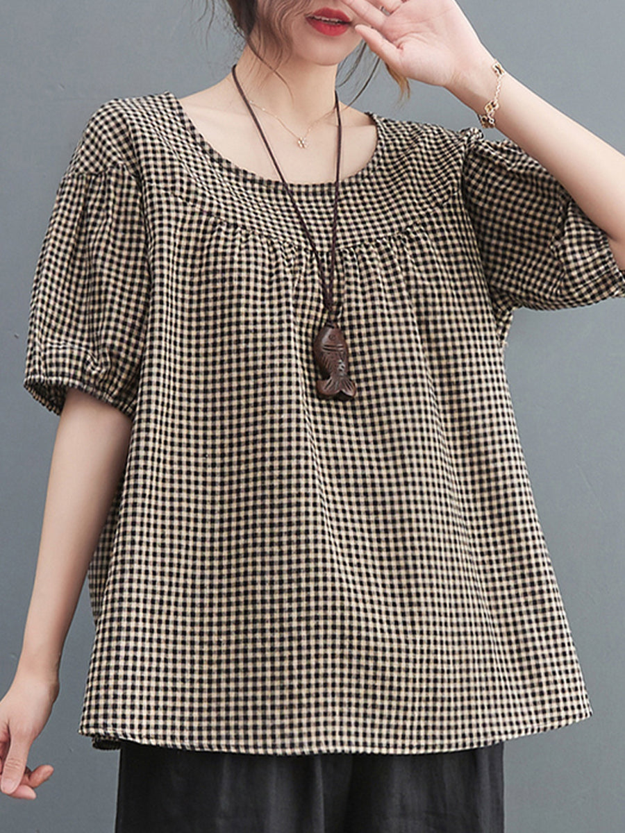 Small plaid oversized shirt