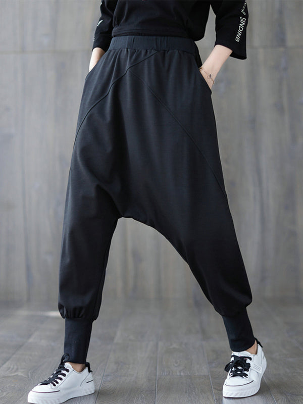 Solid casual oversized pant