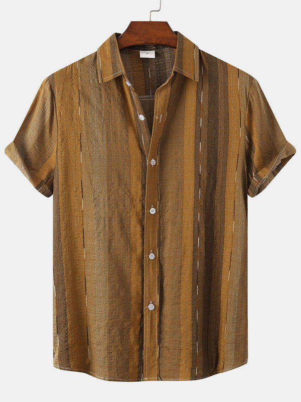 Men's Vertical print short sleeve shirt