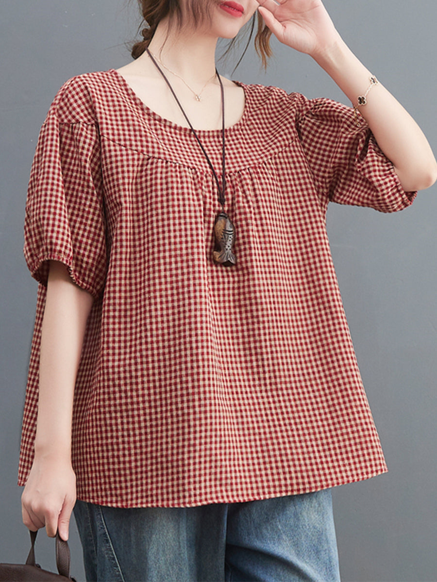 Small plaid oversized shirt