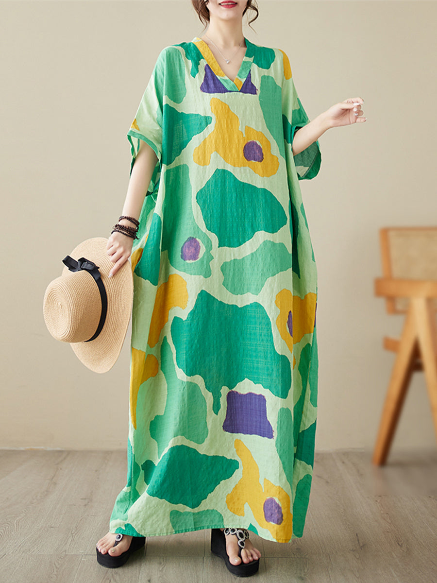 Floral cotton and linen Dress