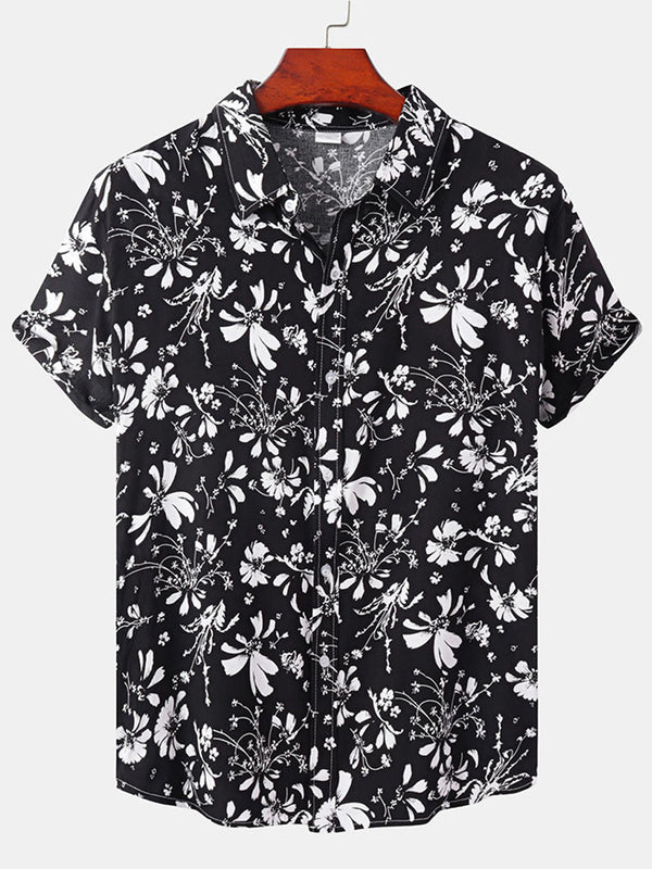 Men's Floral print short sleeve shirt