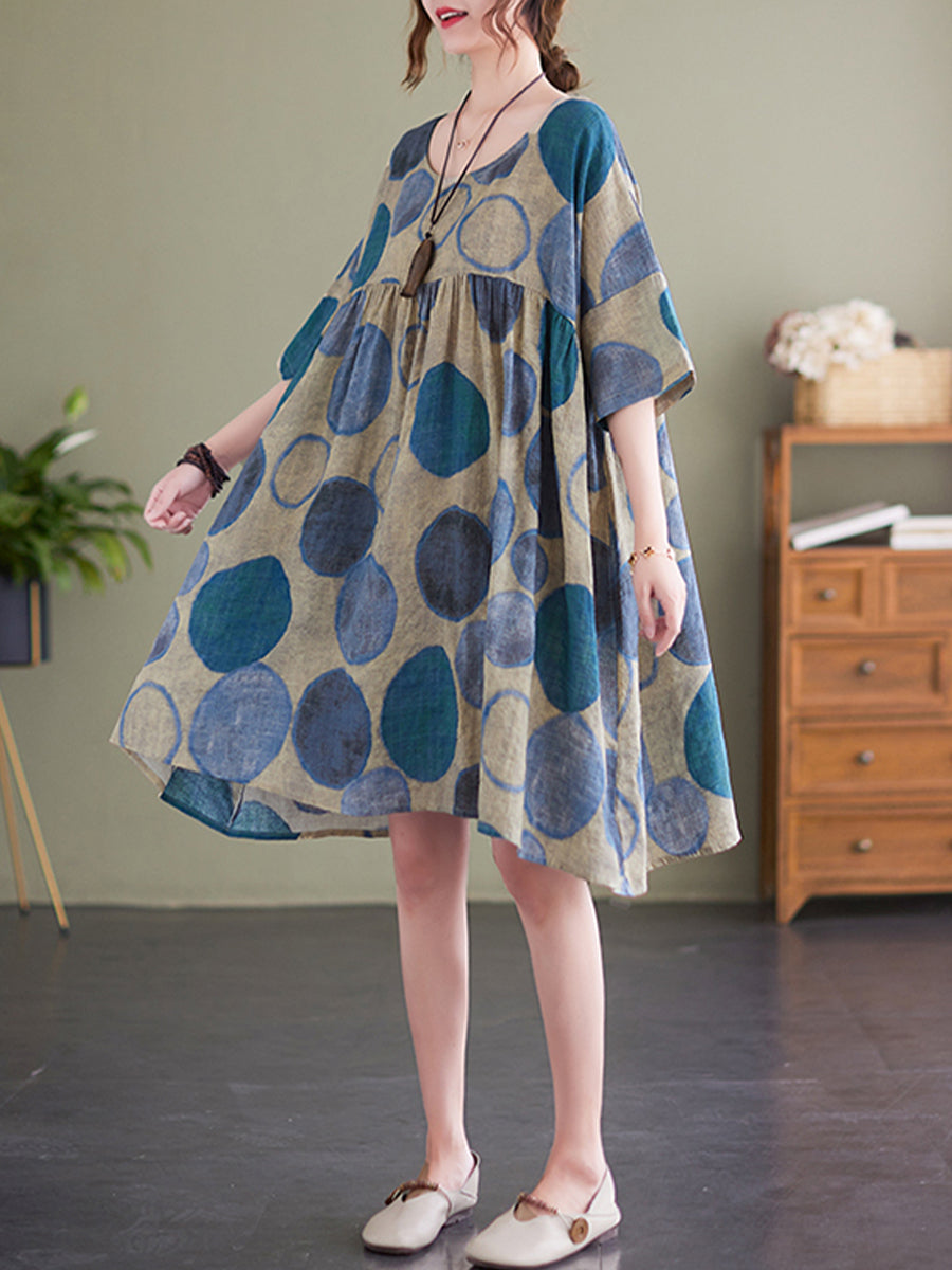 Oversized printed slimming dress