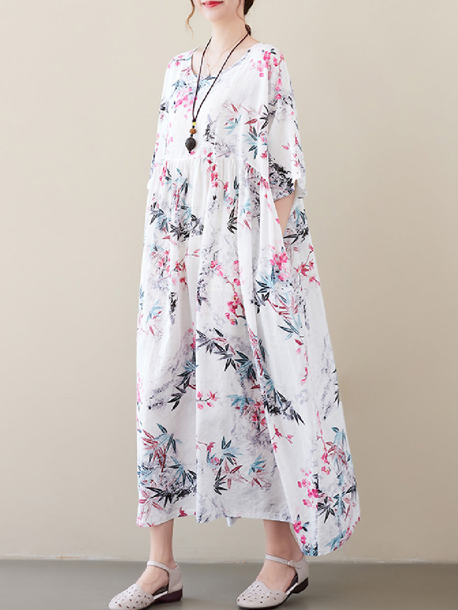 Floral Casual Plus Size Dress