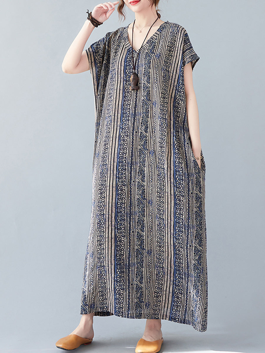 Ethnic printed large dress