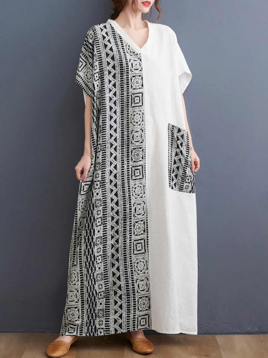 Asymmetric Ethnic Style Dress