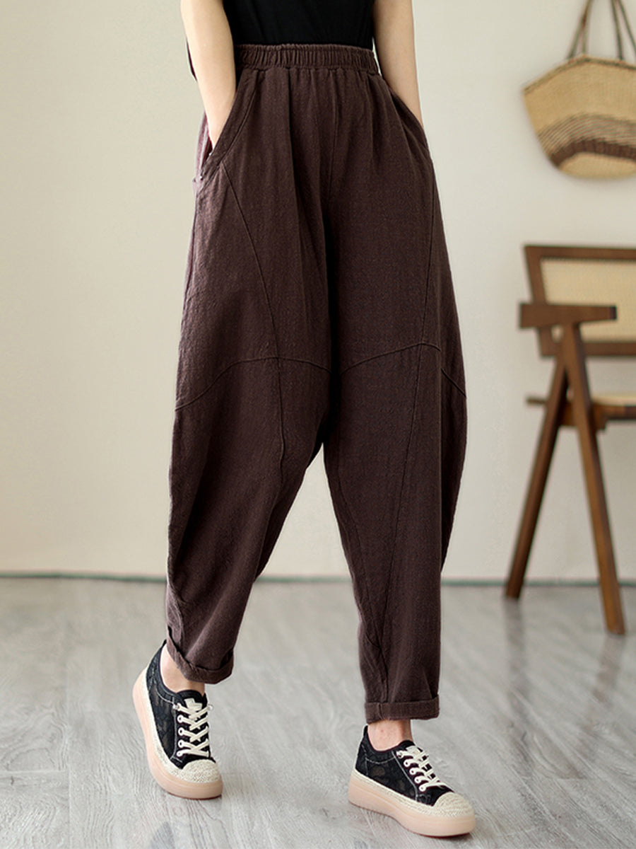 Solid color high waisted slimming pants