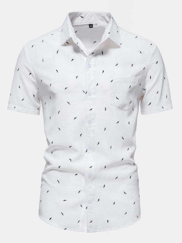 Camicia da uomo a maniche corte per le vacanze al mare