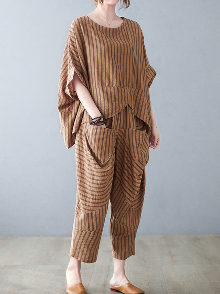 Vertical striped pocket loose set